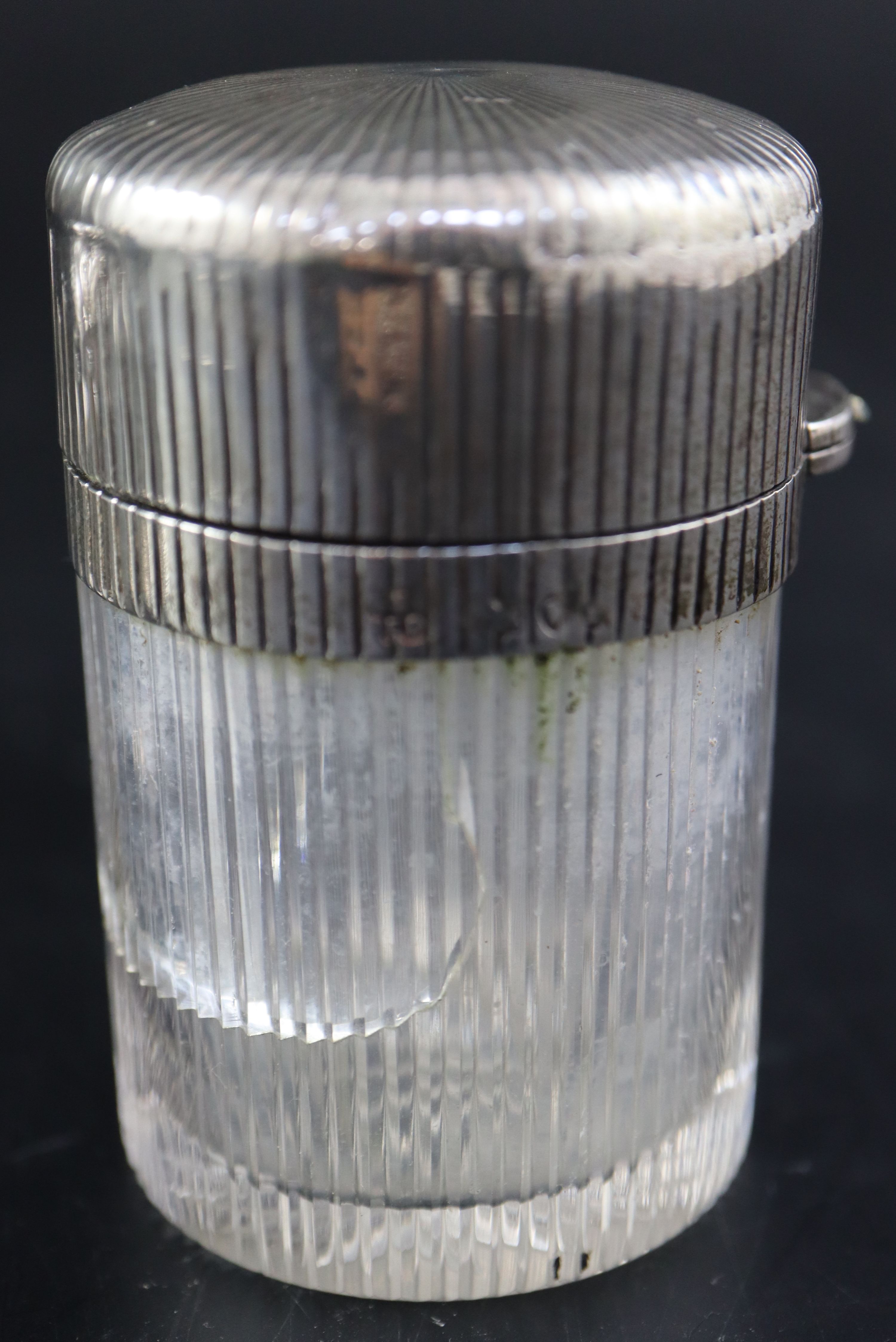 A George II silver kitchen pepper,